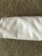 Fabric Solid White Color 100% Polyester Dry Clean Only 54′” Wide 25″ Long Remnan