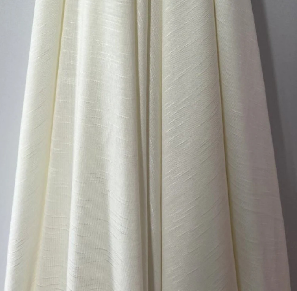 OFF WHITE BAMBOO KNIT FABRIC, 150 cm wide, ONE WAY STRETCH, NEW, AUSTRALIA