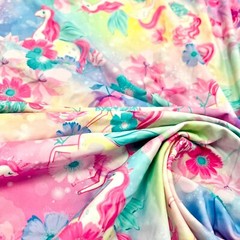Unicorns Print Nylon Spandex 4-way Stretsh Fabric By Yard Swimwear