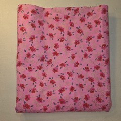 Marcus Brothers Metallic Florals on Pink Cotton Fabric by the HALF YARD