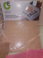 2 Springs Creative Essentials Laminated Burlap Sheets & 3 Canvas Packages & More