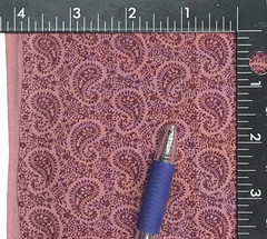 VTG Paisley Light Maroon Small Print Cranston Cotton Fabric 2 YDS READ As Is