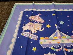 Circus Carousel Panel 35″ x 42″ Unbranded Crib Top Animals Blue