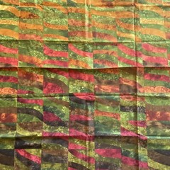 Artisan Spirit Falling Leaves Brown Green Red Orange Block Elaine Quehl 1.8 Yard