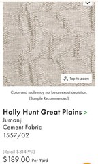 Holly Hunt Jumanji Cement Fabric -SOLD BY THE YARD – 15 YARDS AVAILABLE