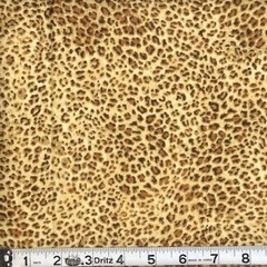 Leopard Print 100% Cotton Fabric: Brown Animal Skin Fabric