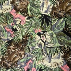 Leopards, Tropical Jungles of Africa, Maps, Cotton Fabic, BTY