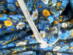 Moda Fabric 2.4 Yds SUMMER BREEZE Blue 45 Wide 100% Cotton Unwashed New