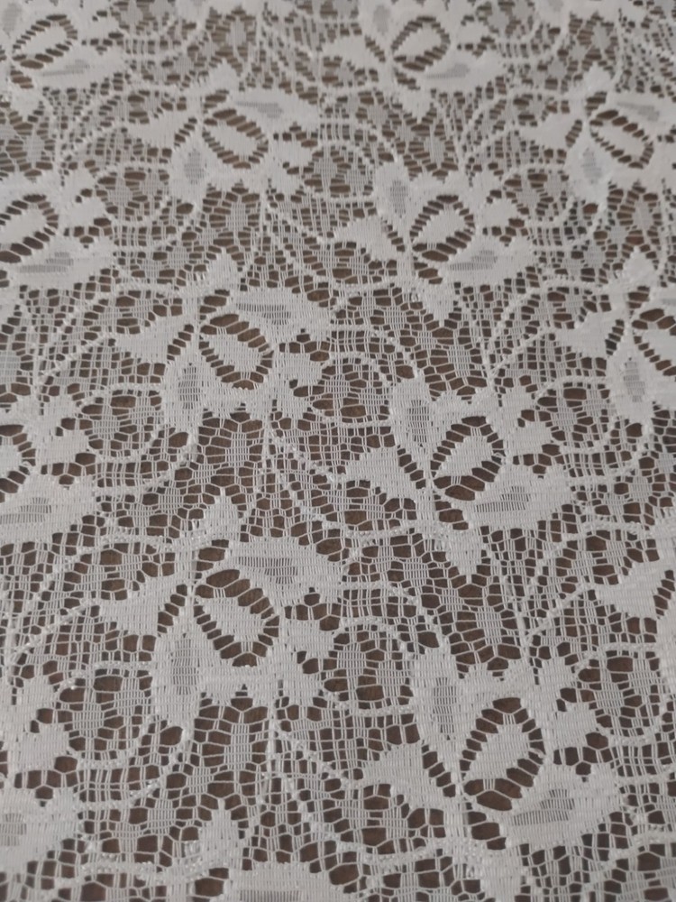 3 Yards of 20 Inch Wide White Floral Lace