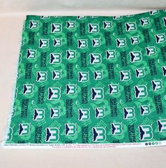 Hartford Whalers ~ Logo On Logo Pattern NHL Cotton Fabric 1/4 Yard 9” X 44”