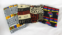 African Wax Print, Elephant, Map & Zebra Lot of 7 Remnants Mix Lot Cotton Fabric