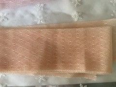 Fabric Tulle Tube Style Fabric Pink and Peach Lot of 2pc 2-1/2 yards 2-3/4″ Wide