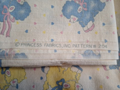 Princess Fabrics Inc Vintage Cotton Fabric Pattern #204 Baby Lambs 70 X 43″ Wide