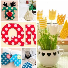Printed Felt Fabric, Pattern Fabric Sheets, 23 20x30cm, [Various]