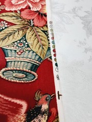 Waverly Fabric Rochelle French Country Rooster Multicolor Floral 60X 55 Cotton