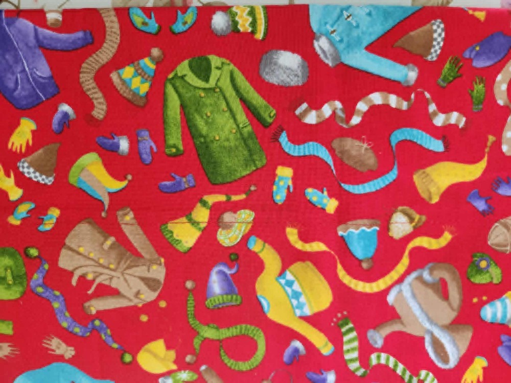 Winter Scarves & Coats – Set of 2 Cotton Pillowcases! Handmade! Completed!