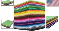 Versatile 42-Color Felt Sheets: Machine Washable 8×12” Crafting Essentials