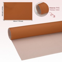 63×39.4in Faux Leather Sheets, Faux Leather Fabric Vinyl PVC, Brown