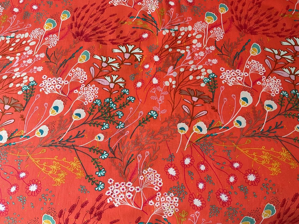 Art Gallery Fabrics. Legendary by Pat Bravo. Meadow Boho Print. Gorgeous Colours