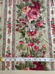 Heavy/Medium 100% Cotton Cabbage Rose fabric 57” Long , 17” Wide From Tablecloth