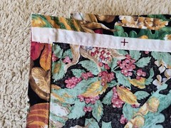 Concord Fall Harvest Print Fabric Cotton Tablecloth 41″ X 80″ edges hemmed
