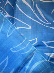 100% Silk Woven in Thailand Bright Blue Zebra Print Fabric BTY #5