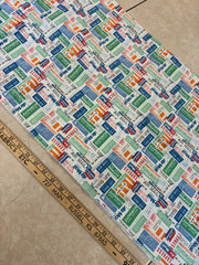Vacation Air Mail Fabric 100% Cotton by Makower UK, 35×42″