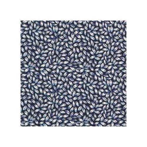 03379 Navy Floral Petals – Cotton Quarter Yard