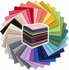 70 Pcs 10 X 10 Inch Cotton Fabric Square for Quilting Solid Color Sewing Precut