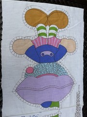 Vintage 1981 Fabric Panel Plum Pudding Strawberry Shortcake Cut N Sew