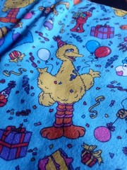 Sesame Street. Birthday fun fabric print flannel piece 52x 44 inches 1pc new.