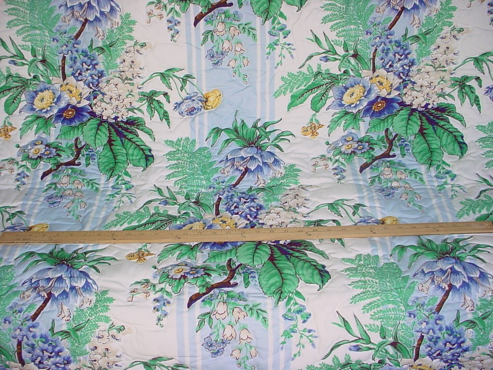 3-1/8Y Scalamandre CorsicaMatelasse Floral Bouquet Drapery Upholstery Fabric