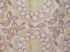 Highland Court “Chrysanthemum” floral 100% Silk remnant, color lemongrass