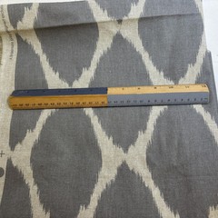 West Elm Braemore Fabric 54” x 84” Gray & Cream Geometric Design