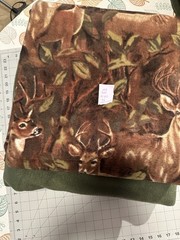 Fleece Fabric From Hobby Lobby Over 4 Yards Total 2+Buck & 2+Green See Pics