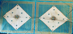 VTG MoD Florals Framed Panel Lg. Bandana Pillows or Quilt Square 45″x25″