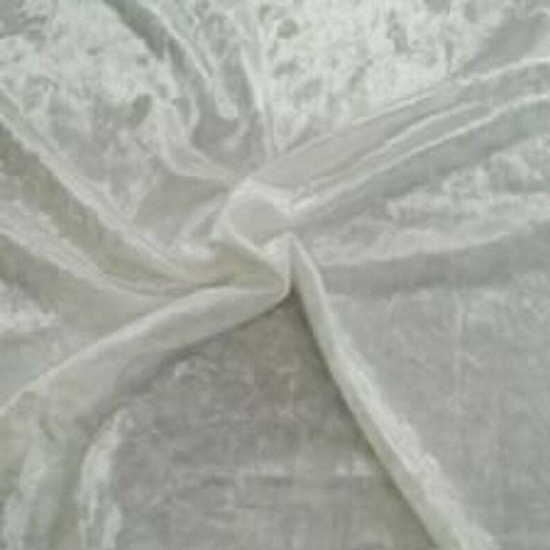 White Crushed Stretch Ice Velvet fabric