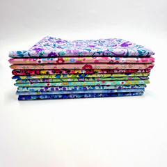 Cotton Floral Fabric Quilt Bundle # 16 / 1 Yard of Each Color / 10 yards for $10