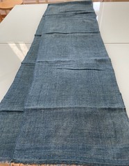 Antique Japanese BORO Light Indigo Kaya Mosquito Net Cotton Asagi Blue 82”