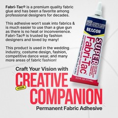 Super Fabri-Tac – New Industrial Grade Fabric Adhesive – Fast Grab, Quick Dry…