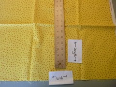 Yellow and Red Dots on Yellow Cotton Fabric 44 inches wide x 36 inches long