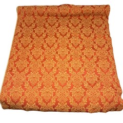 Vintage Red/Gold Floral Damask Upholstery Jacquard Fabric Elegant Baroque BTY
