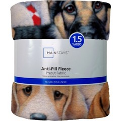 Mainstays 58″ x 1.5 yard Lux Anti-pill Fleece Garden Puppies Fabric Precut,Multi