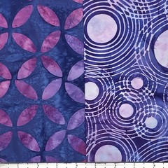 8 Fat Quarters Purple Patch Batik Lunn Fabric FQ Pack 100% Cotton Magenta Blue