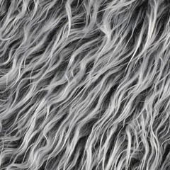Tatuo 10 x 20 Inch Black Gray Faux Fur Fabric 10 x 20 Inch,
