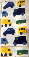 BRAND NEW 3.33 Yards Marimekko Bo Boo Vehicle Multi Color Fabric-one piece