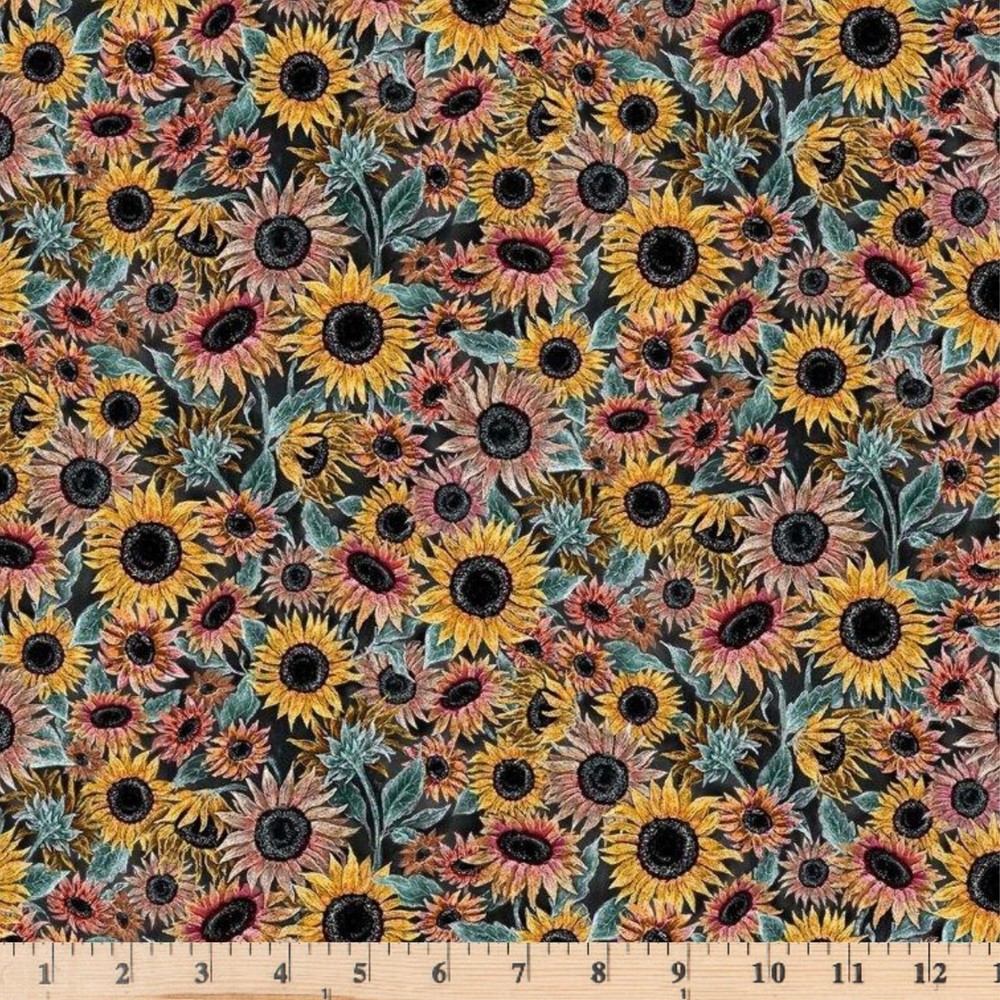 Flower Market Flourishing Flowers 100% Cotton Fabric By half yard