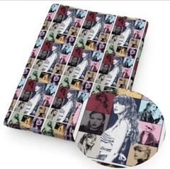 Singer PolyCotton blend fabric. Music concert album 20″x55″ 1212146 ONE YARD