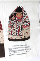 “LITTLE DEER” Indian Doll Fabric Panel Cranston V.I.P. West Wind Collection