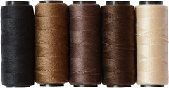 5 Rolls Sewing Threads Weaving Threads Using for Hand Sewing Hair Weft Hair Exte